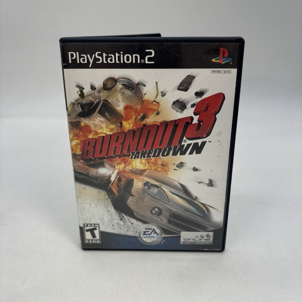 Burnout 3: Takedown (Sony PlayStation 2, 2004) No Manual Untested